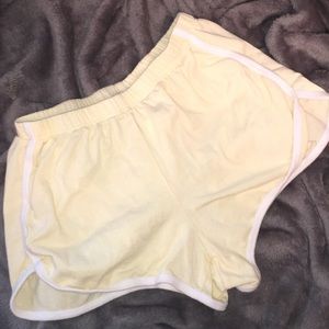 Brandy Melville Pale Yellow Lisette Shorts